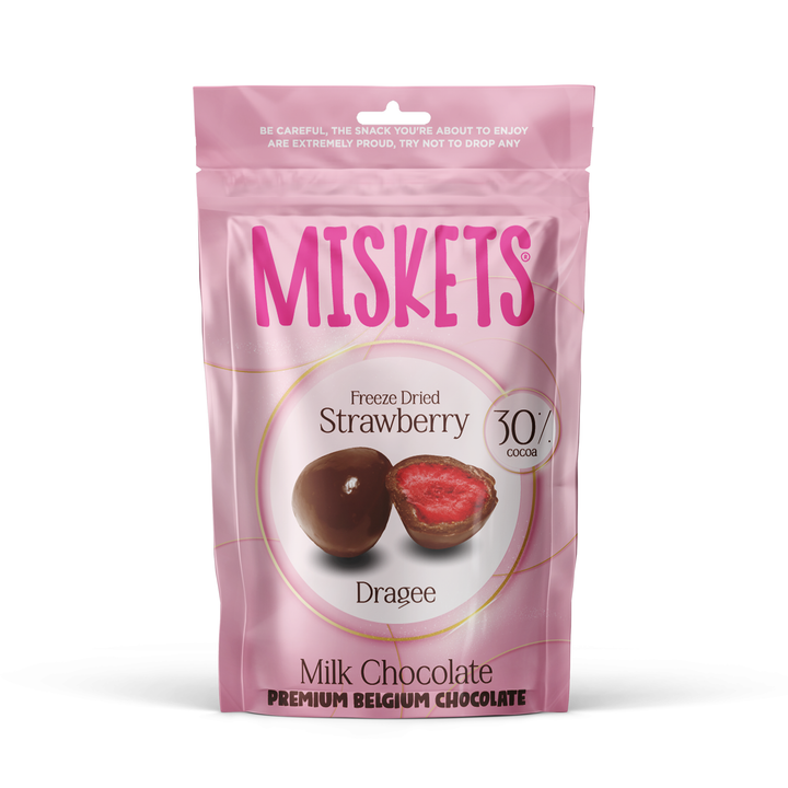 Miskets Milk Chocolate Coated Freeze Dried Strawberry 80g