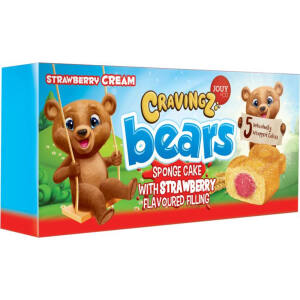 Cravingz Bären mit Erdbeerfüllung einzeln verpackt 5x40g